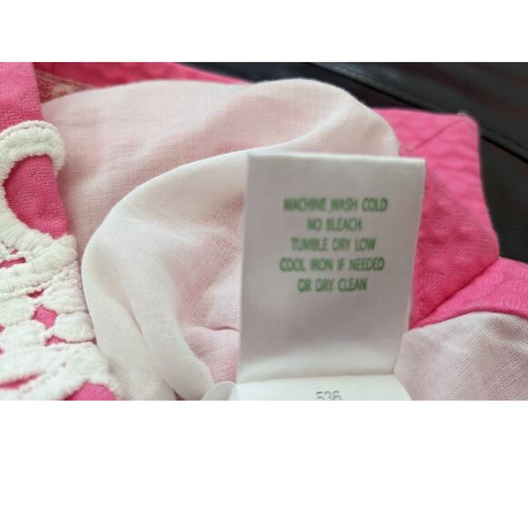 Lilly Pulitzer Sz 00 ANNABELLE Pink Sleeveless Halter Tank Top - Picture 3 of 8